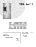 COVER Diagram and Parts List for LFUS2613LF3  Frigidaire Refrigerator