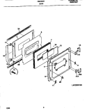 DOOR Diagram and Parts List for FEB702CEBF  Frigidaire Wall Oven