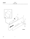 CONTROL PANEL Diagram and Parts List for GLDB653AS2  Frigidaire Dishwasher