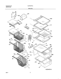 SHELVES Diagram and Parts List for GLRS237ZAB0  Frigidaire Refrigerator