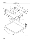 CONTROL PANEL Diagram and Parts List for FGR231AS0  Frigidaire Dryer