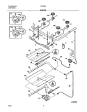 BURNER Diagram and Parts List for FGF365AQA  Frigidaire Range
