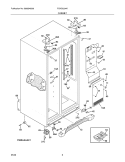 CABINET Diagram and Parts List for FGHS2334KE0  Frigidaire Refrigerator