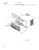 CABINET FRONT & WRAPPER Diagram and Parts List for WAS250K2A1  Westinghouse Air Conditioner