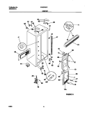 CABINET Diagram and Parts List for FRS20QRCW4  Frigidaire Refrigerator