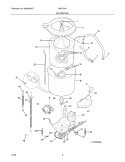 MOTOR/TUB Diagram and Parts List for SWX703HS1  Westinghouse Washer