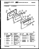 DOOR PARTS Diagram and Parts List for 36-6262-23-07  Tappan Range