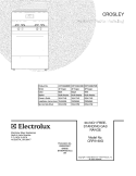 COVER Diagram and Parts List for CRP3160GWWB  Crosley Range