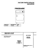 COVER Diagram and Parts List for FDG336RES2  Frigidaire Dryer