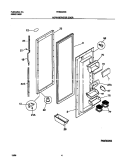 REFRIGERATOR DOOR Diagram and Parts List for FRS24ZGGD4  Frigidaire Refrigerator