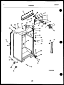 CABINET PARTS Diagram and Parts List for TGK210JN0D  Kelvinator Refrigerator