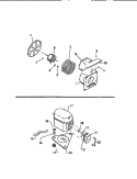 AIR HANDLING PARTS, COMPRESSOR Diagram and Parts List for M423T3SA  Kelvinator Air Conditioner