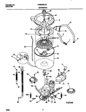 P12T0046 WSHR MTR, HOSE Diagram and Parts List for FWSB55RGS0  Frigidaire Washer