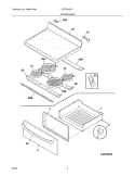 TOP / DRAWER Diagram and Parts List for FEF336BCH  Frigidaire Range