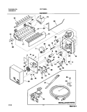 ICE MAKER Diagram and Parts List for FRT15IB3AW1  Frigidaire Refrigerator