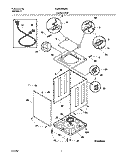 WSHR CAB, TOP Diagram and Parts List for GLWS1649AS1  Frigidaire Washer