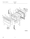 DOOR Diagram and Parts List for PLGFZ390ECK  Frigidaire Range