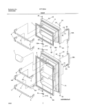 DOOR Diagram and Parts List for FRT15B3AQ1  Frigidaire Refrigerator