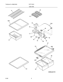 SHELVES Diagram and Parts List for GLRT182SAQ6  Frigidaire Refrigerator