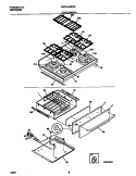 TOP / DRAWER Diagram and Parts List for FGF379WECE  Frigidaire Range