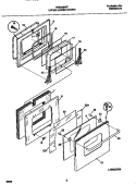 DOOR Diagram and Parts List for FEB398WECC  Frigidaire Wall Oven