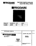 COVER Diagram and Parts List for FEB703BABF  Frigidaire Wall Oven