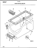 CABINET / CONTROL / SHELVES Diagram and Parts List for TFC13M4AW3  Tappan Freezer