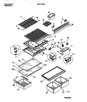 SHELVES, CONTROLS, DIVIDER, MULLION Diagram and Parts List for WRT17NRBD2  Frigidaire Refrigerator