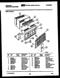 CABINET PARTS Diagram and Parts List for A06LH5N1  Frigidaire Air Conditioner