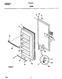 DOOR Diagram and Parts List for MFU20F3BW4  Frigidaire Freezer