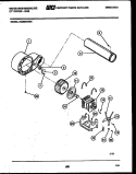 BLOWER AND DRIVE PARTS Diagram and Parts List for DG600KXW3  Frigidaire Dryer