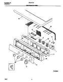 CONTROLS / TOP PANEL Diagram and Parts List for FSE747GES1  Frigidaire Dryer