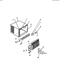 CABINET, FRONT, WRAPPER Diagram and Parts List for MH413B2RA  Kelvinator Air Conditioner