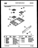 COOKTOP PARTS Diagram and Parts List for 30-3860-23-04  Tappan Range