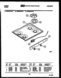 COOKTOP PARTS Diagram and Parts List for CGC4S7WUTC  Gibson Range