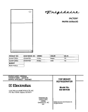 COVER Diagram and Parts List for GS18HTZBQ0  Frigidaire Refrigerator