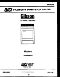TOP, CONTROL AND MISCELLANEOUS PART Diagram and Parts List for DE27S6WVFC  Gibson Dryer