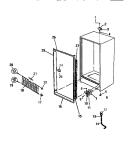 CABINET & FRAME Diagram and Parts List for FU134JRW2  Frigidaire Freezer