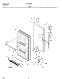DOOR Diagram and Parts List for FFU20F9GW4  Frigidaire Freezer