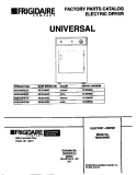 COVER Diagram and Parts List for MDE546REW0  Frigidaire Dryer