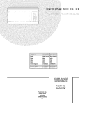 COVER Diagram and Parts List for MMV150KBA  Uni Microwave