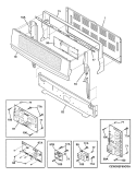 BACKGUARD Diagram and Parts List for CEW30EF6GSE  Electrolux Range