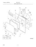 FRONT PANEL / LINT FILTER Diagram and Parts List for GLER341CDC0  Frigidaire Dryer