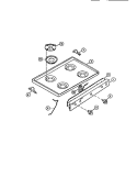 COOKTOP Diagram and Parts List for CGC4C6DXC  Gibson Range