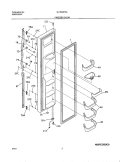 FREEZER DOOR Diagram and Parts List for GLHS267ZAW0  Frigidaire Refrigerator