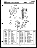 SYSTEM AND AUTOMATIC DEFROST PARTS Diagram and Parts List for 95-1587-23-01  Tappan Refrigerator