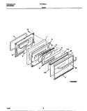 DOOR Diagram and Parts List for FEF368CCSE  Frigidaire Range