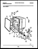 TUB AND FRAME PARTS Diagram and Parts List for DW5800PW1  Frigidaire Dishwasher