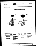 BURNER PARTS Diagram and Parts List for 30-3350-00-03  Tappan Range