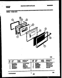LOWER OVEN DOOR PARTS Diagram and Parts List for 72-3651-23-05  Tappan Range